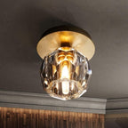 Boule De Clear Crystal Ball Petite Wall Sconce