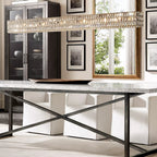 Crystal Glass Spiridon Linear Chandelier 49 61 For Dinning Room