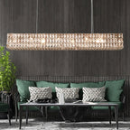 Crystal Glass Spiridon Linear Chandelier 49 61 For Dinning Room