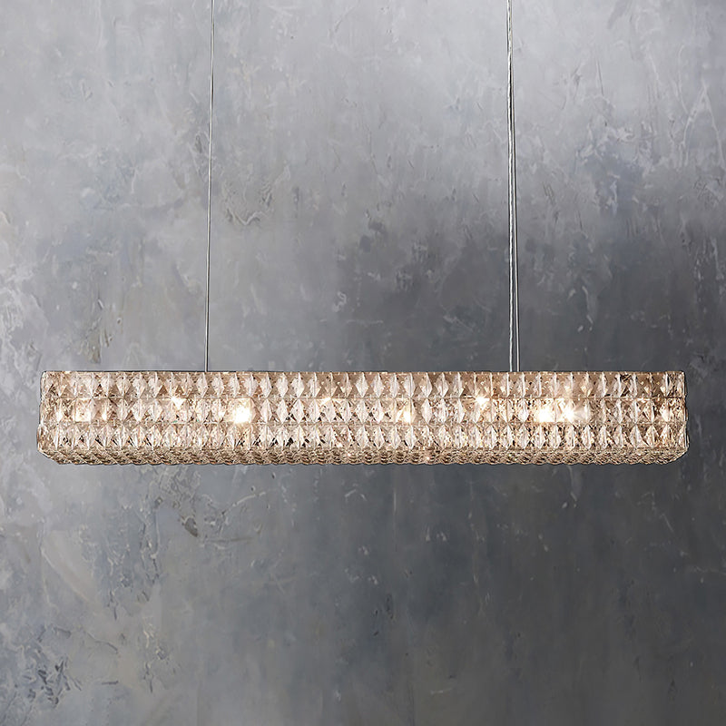 Crystal Glass Spiridon Linear Chandelier 49 61 For Dinning Room
