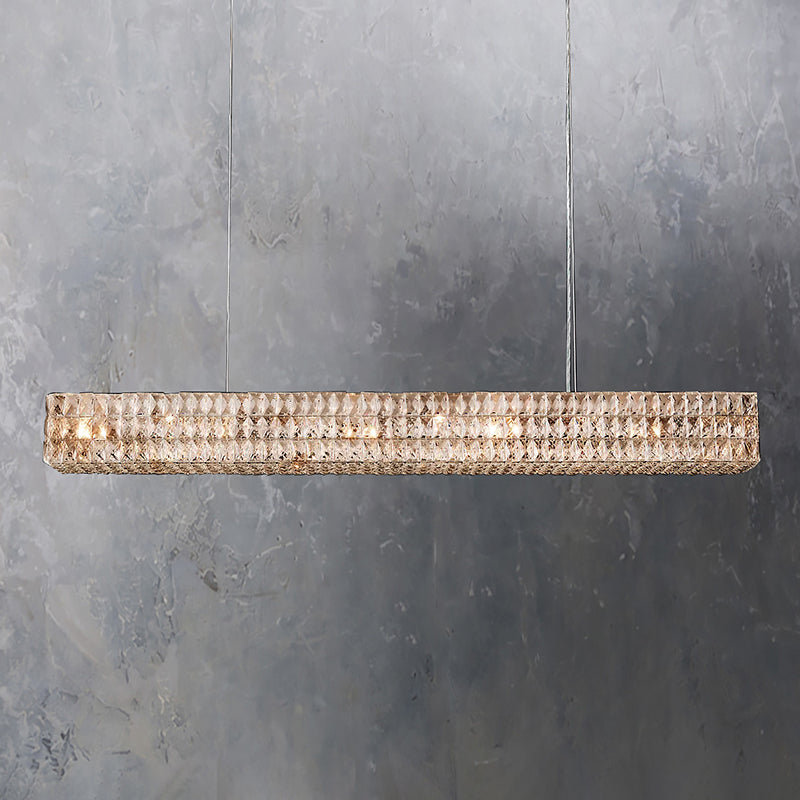 Crystal Glass Spiridon Linear Chandelier 49 61 For Dinning Room