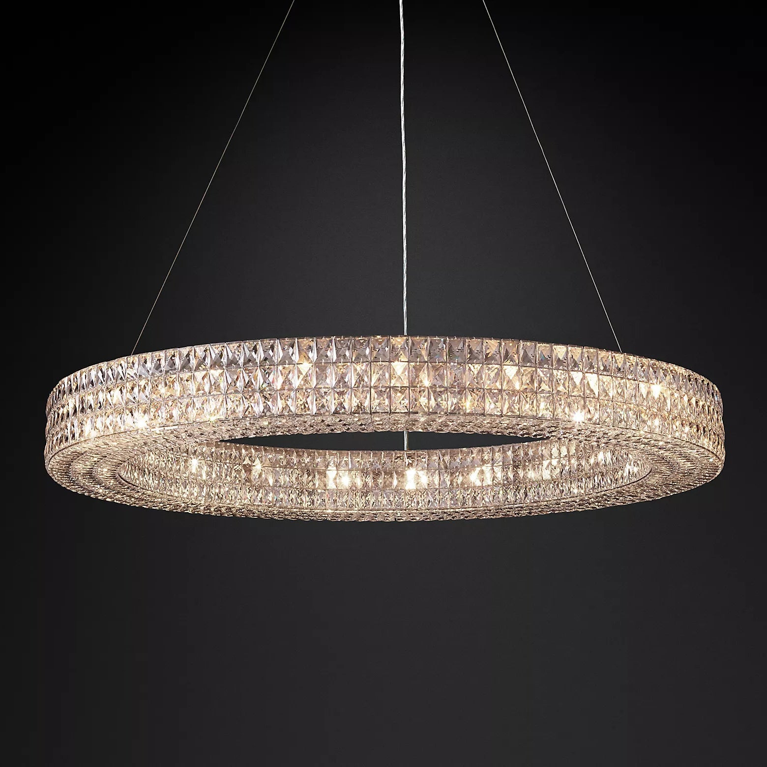Crystal Glass Spiridon Round Chandelier 32 44 59 For Dinning Room-konalight