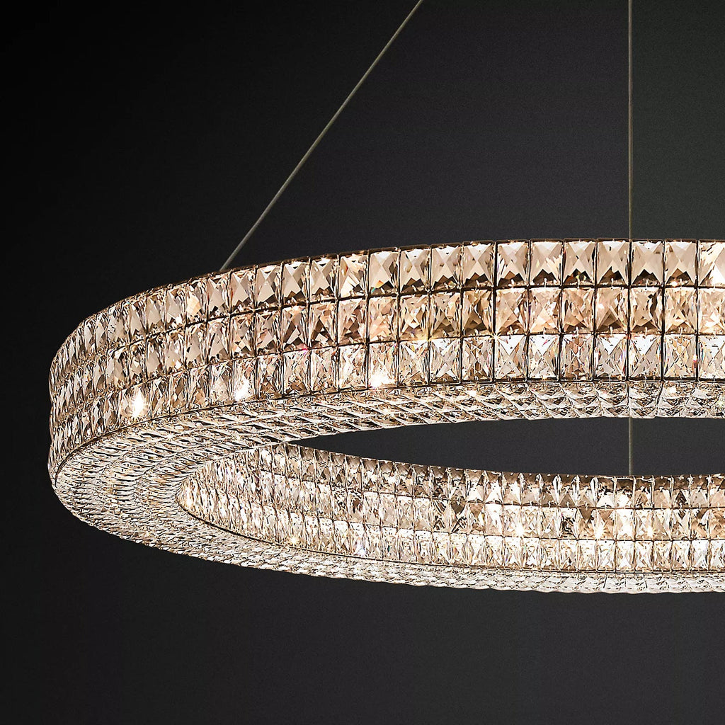Crystal Glass Spiridon Round Chandelier 32 44 59 For Dinning Room