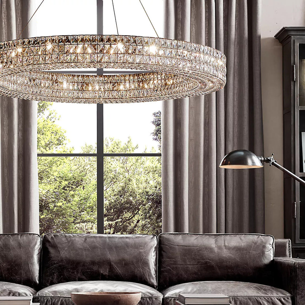 Crystal Glass Spiridon Round Chandelier 32 44 59 For Dinning Room