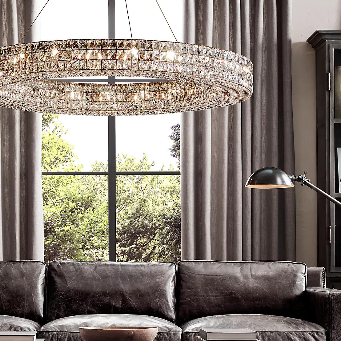 Crystal Glass Spiridon Round Chandelier 32 44 59 For Dinning Room