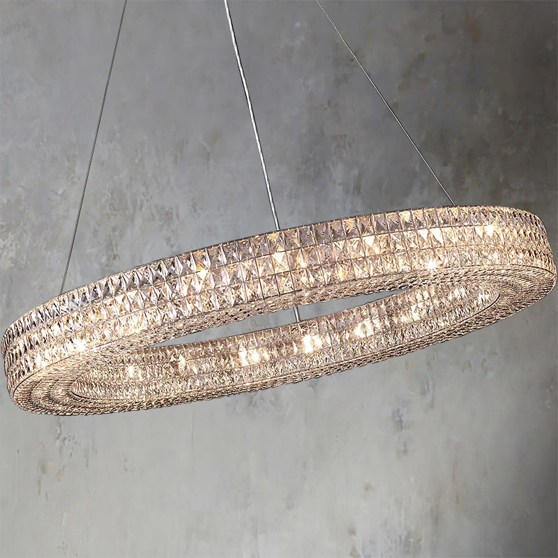 Crystal Glass Spiridon Round Chandelier 32 44 59 For Dinning Room