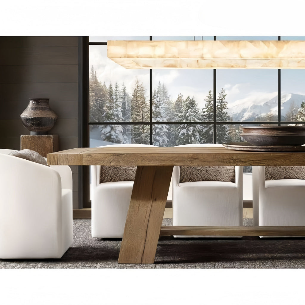 Rim Rectangular Calcite Chandelier 5472