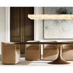 Rim Rectangular Calcite Chandelier 5472