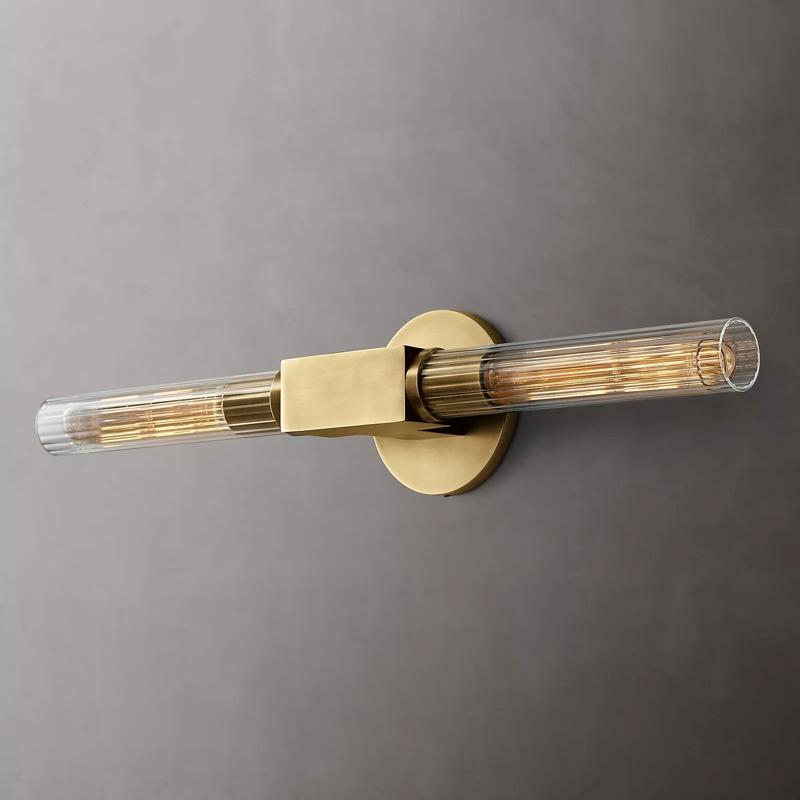 Cannele Double Head Candlestick Wall Sconce