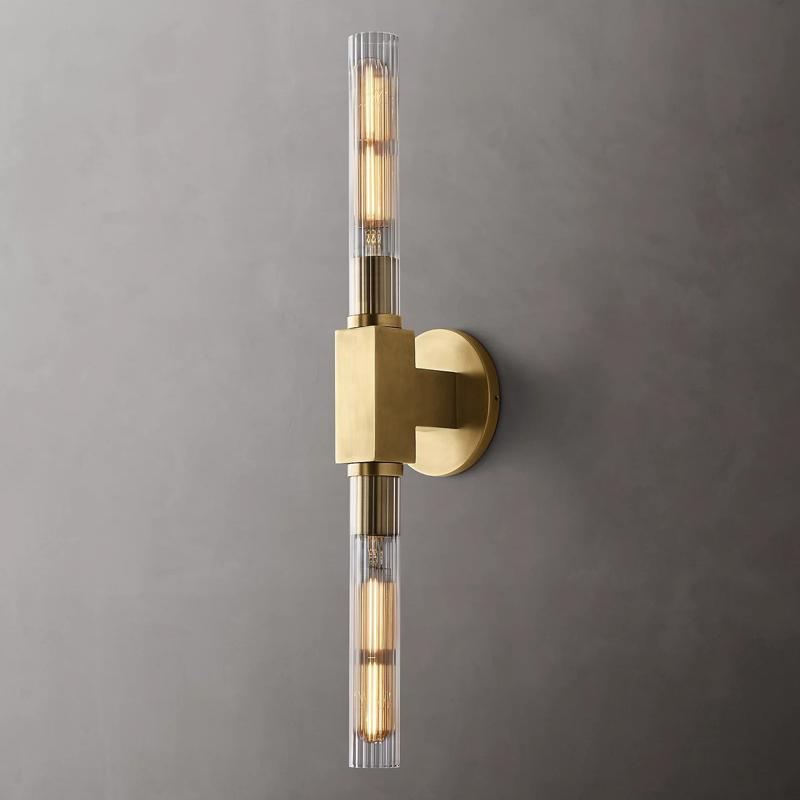 Cannele Double Head Candlestick Wall Sconce