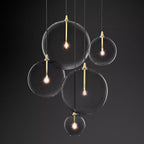 Fulcrum Glass Globe Cluster Chandelier 28 For Living Room