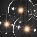 Fulcrum Glass Globe Cluster Chandelier 28 For Living Room