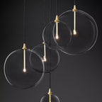 Fulcrum Glass Globe Cluster Chandelier 28 For Living Room