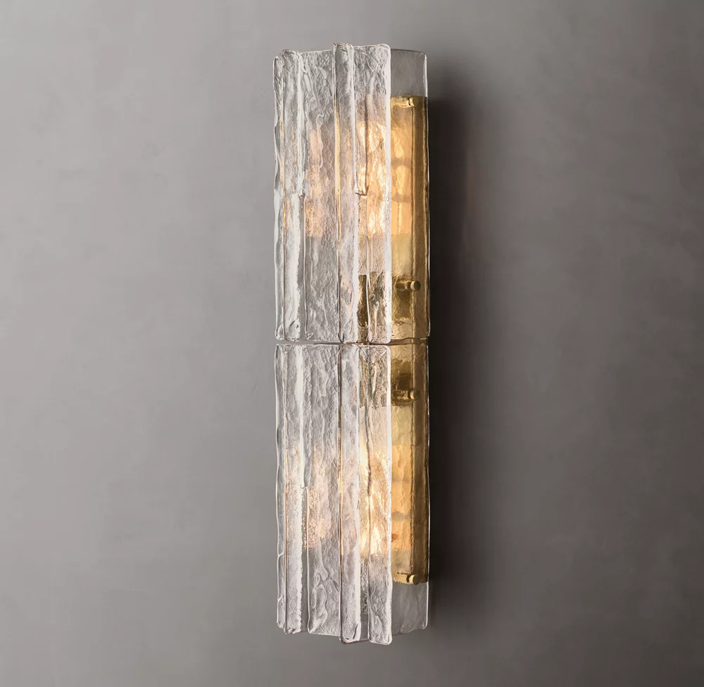 Lattice Clear Glass Sconce 30