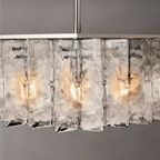 Lattice Clear Glass Square Chandelier 49 16-Lights
