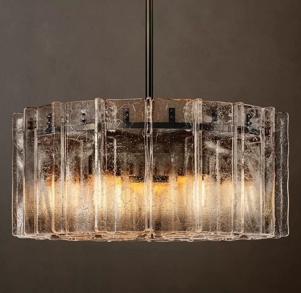 Lattice Glass Round Chandelier 37