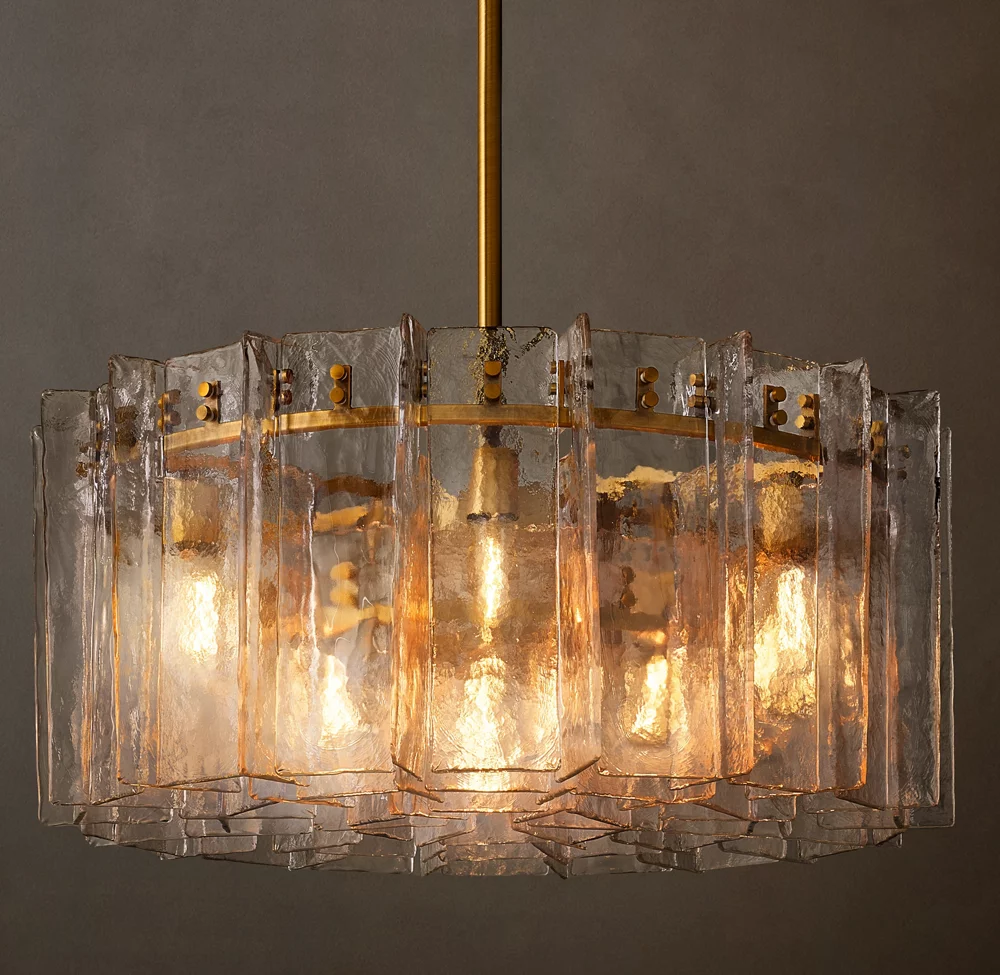 Lattice Glass Round Chandelier 37