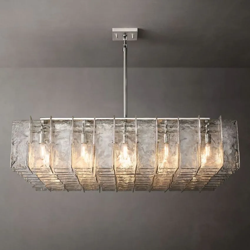 Lattice Square Glass Chandelier 60 25-Lights