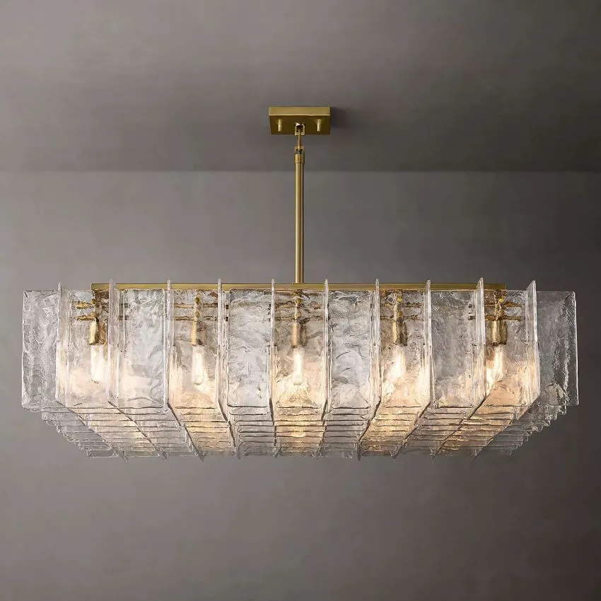 Lattice Square Glass Chandelier 60 25-Lights
