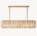 Lattice smoke glass linear chandelier 67