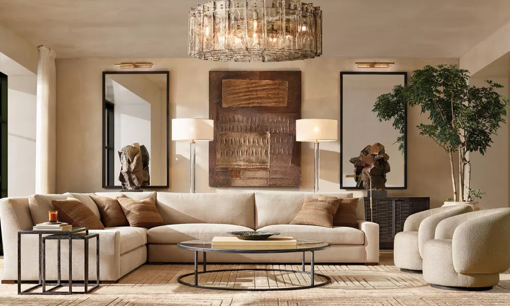 Lattice smoke glass round chandelier 37