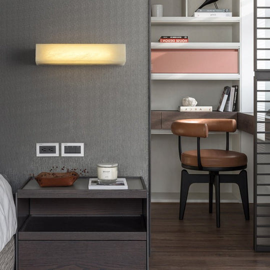 Simple Alabaster  Wall Sconce