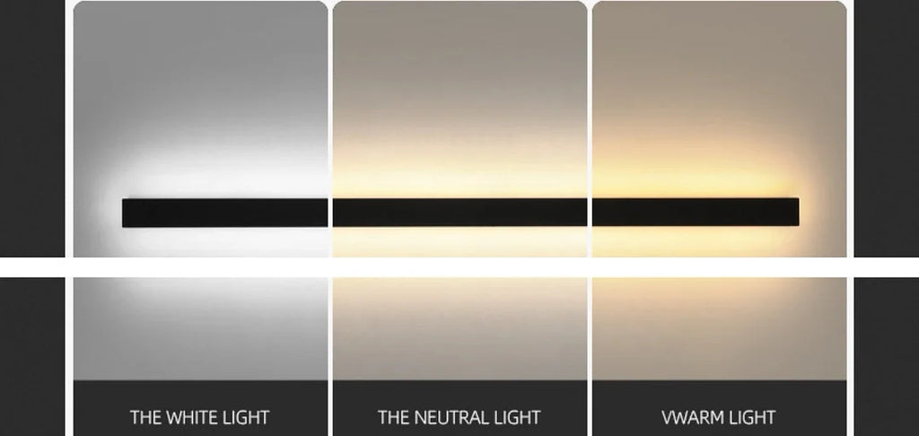 Minimalist long bar wall light