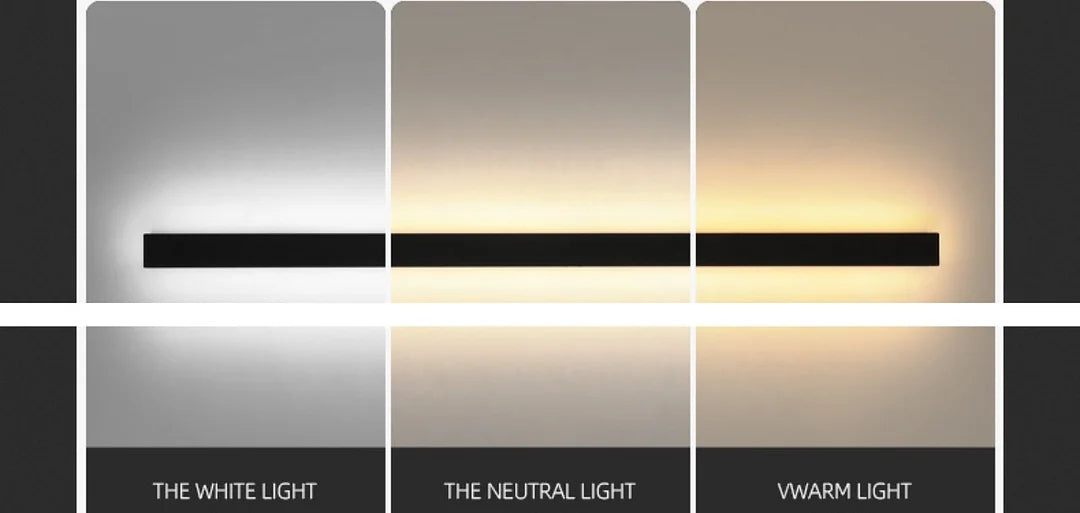 Minimalist long bar wall light