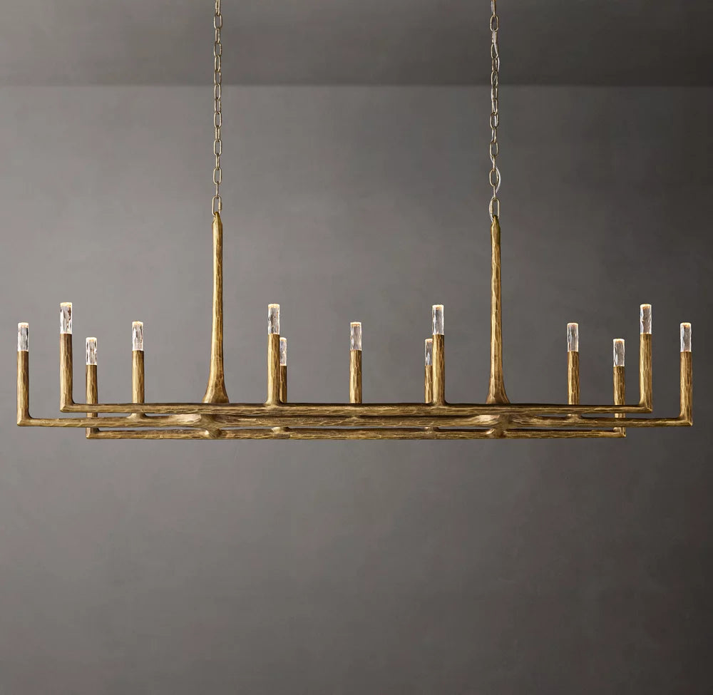 Thaddeus Linear Chandelier 72 13-Lights For Living Room