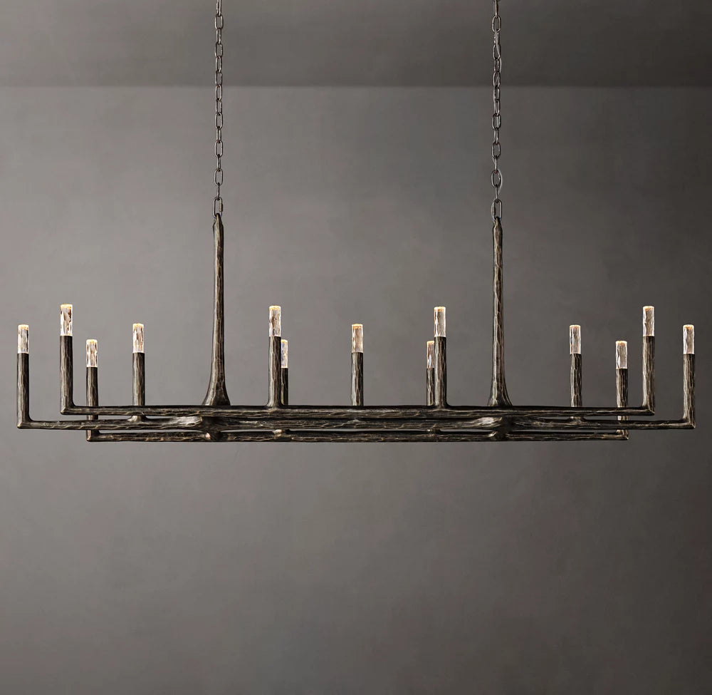 Thaddeus Linear Chandelier 72 13-Lights For Living Room