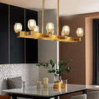 Crystal Shade Linear Chandelier