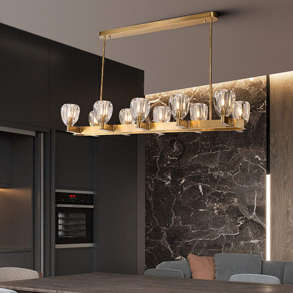 Crystal Shade Linear Chandelier