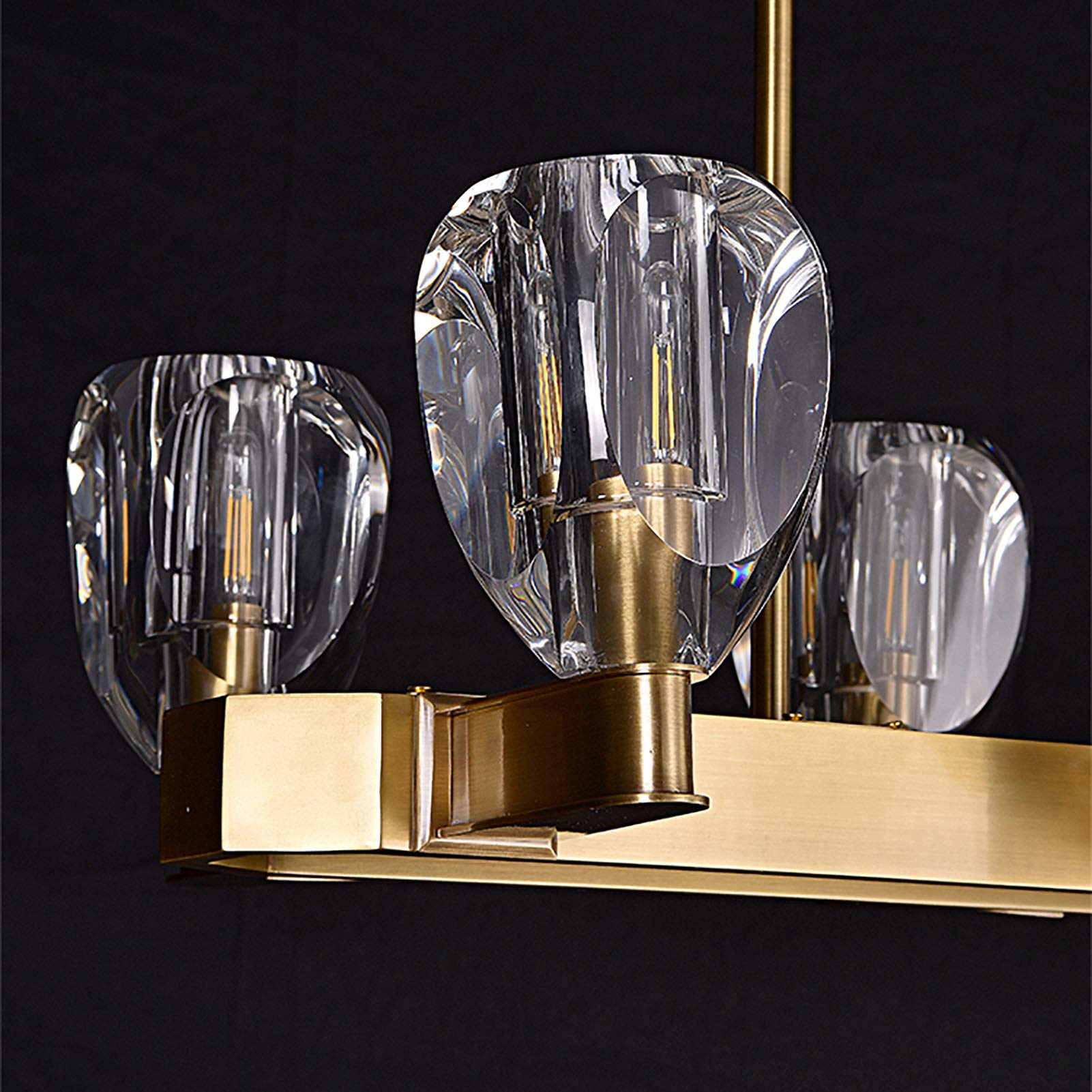 Crystal Shade Linear Chandelier