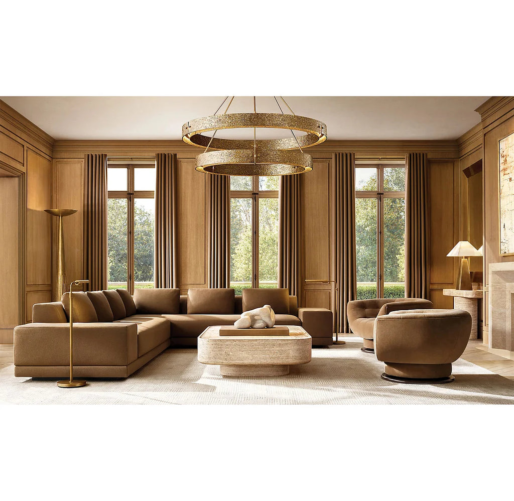 Vouvry Two-Tier Round Chandelier D 60