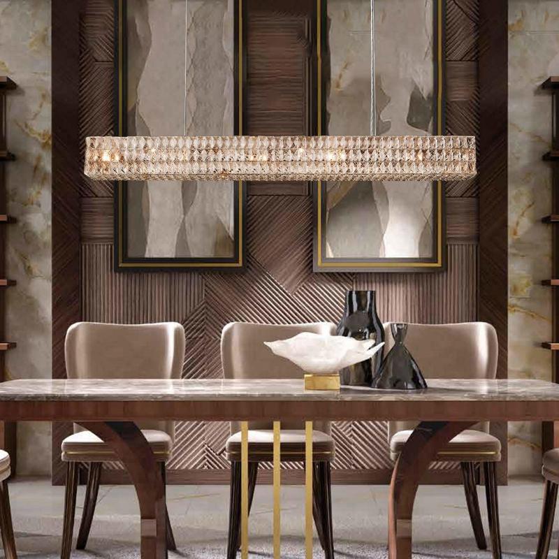 Light Luxury Crystal Linear Chandelier 49