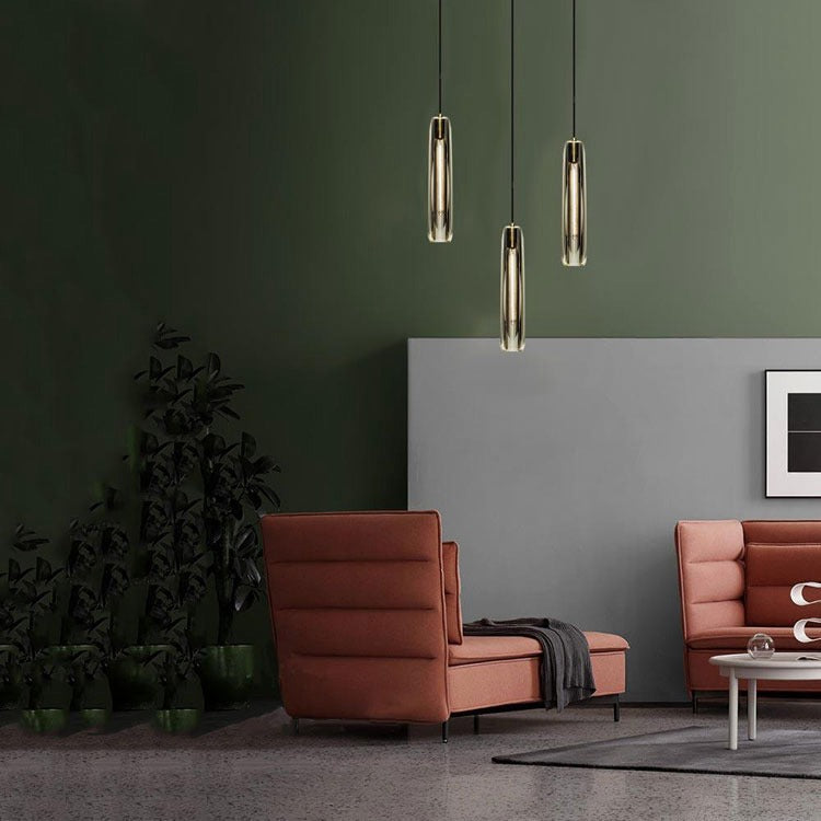 Smoke Crystal Shade Pendant Light