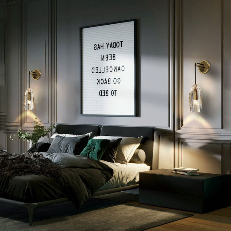 Modern Crystal Shade Wall Sconce
