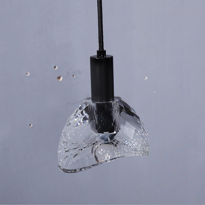 Dining Room Crystal Pendant Light Black