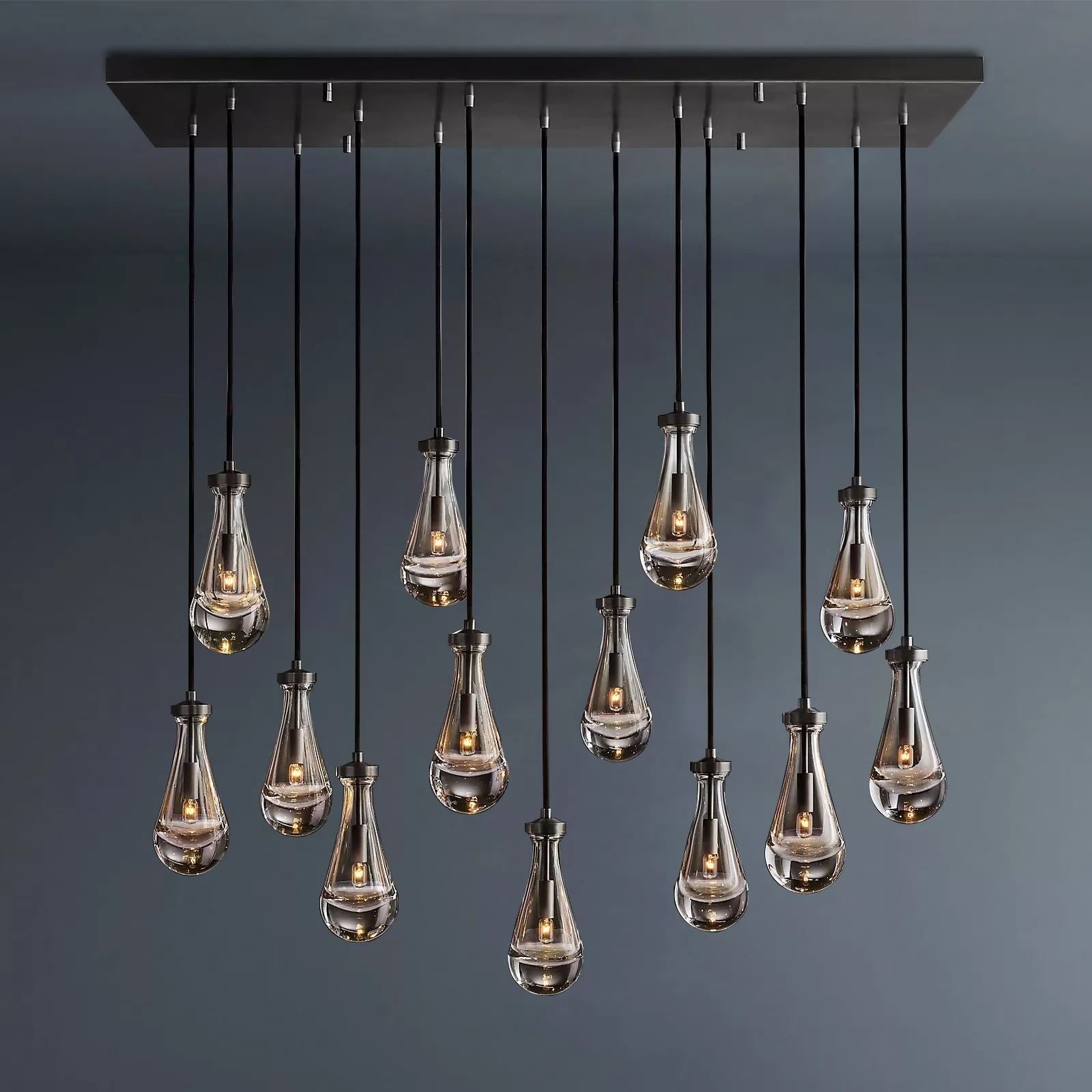 Raindrop Rectangular Chandelier 54