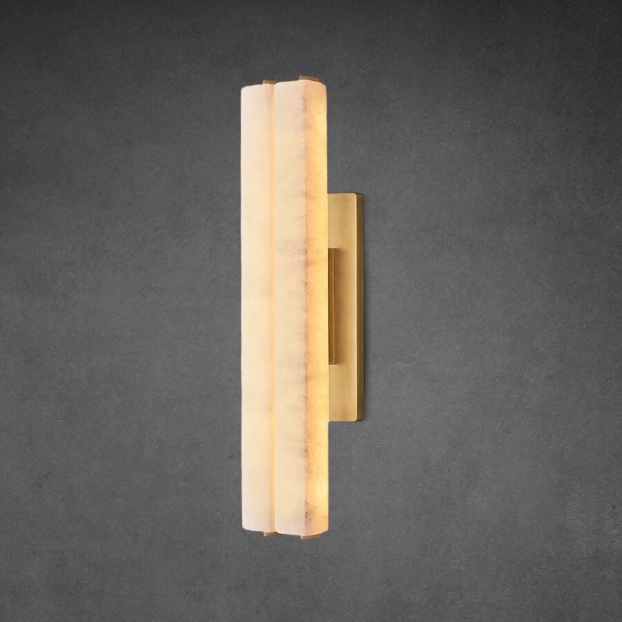 Aerie Alabaster Double Sconce