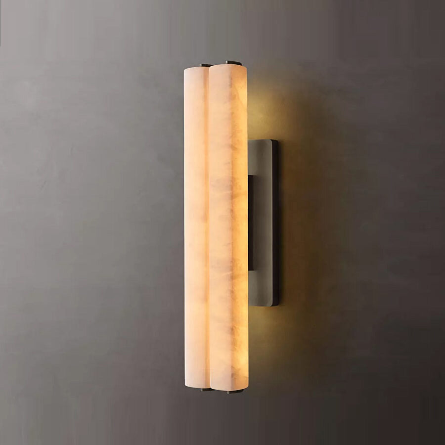Aerie Alabaster Double Sconce
