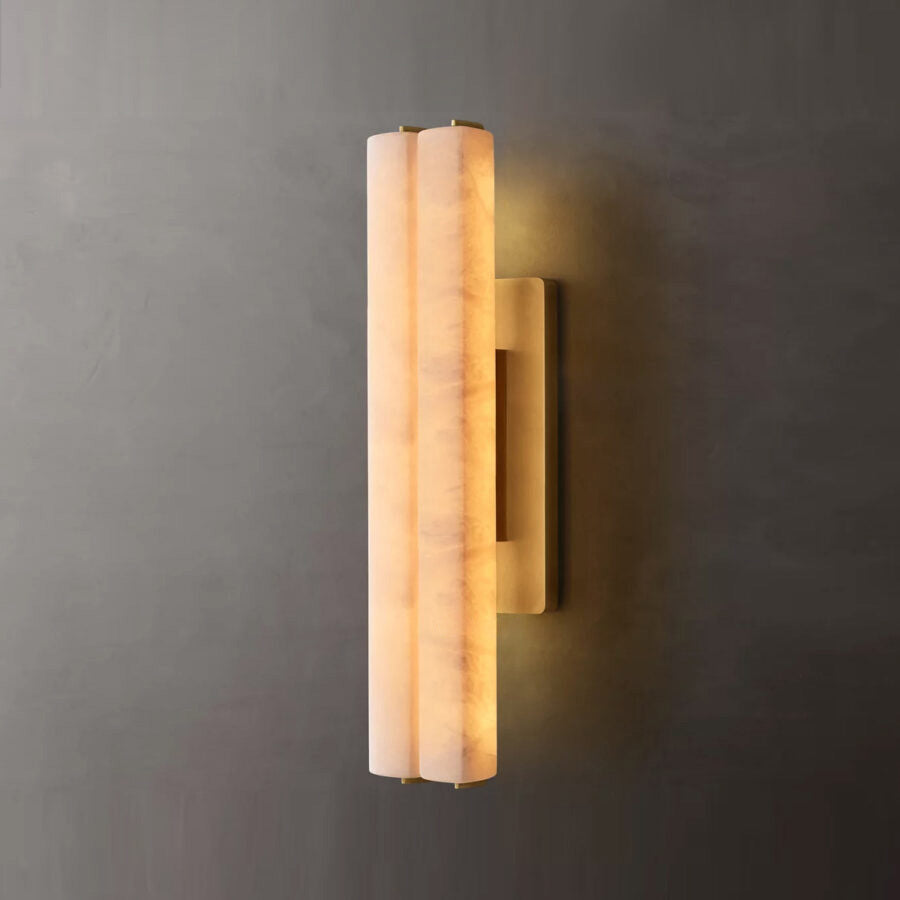 Aerie Alabaster Double Sconce