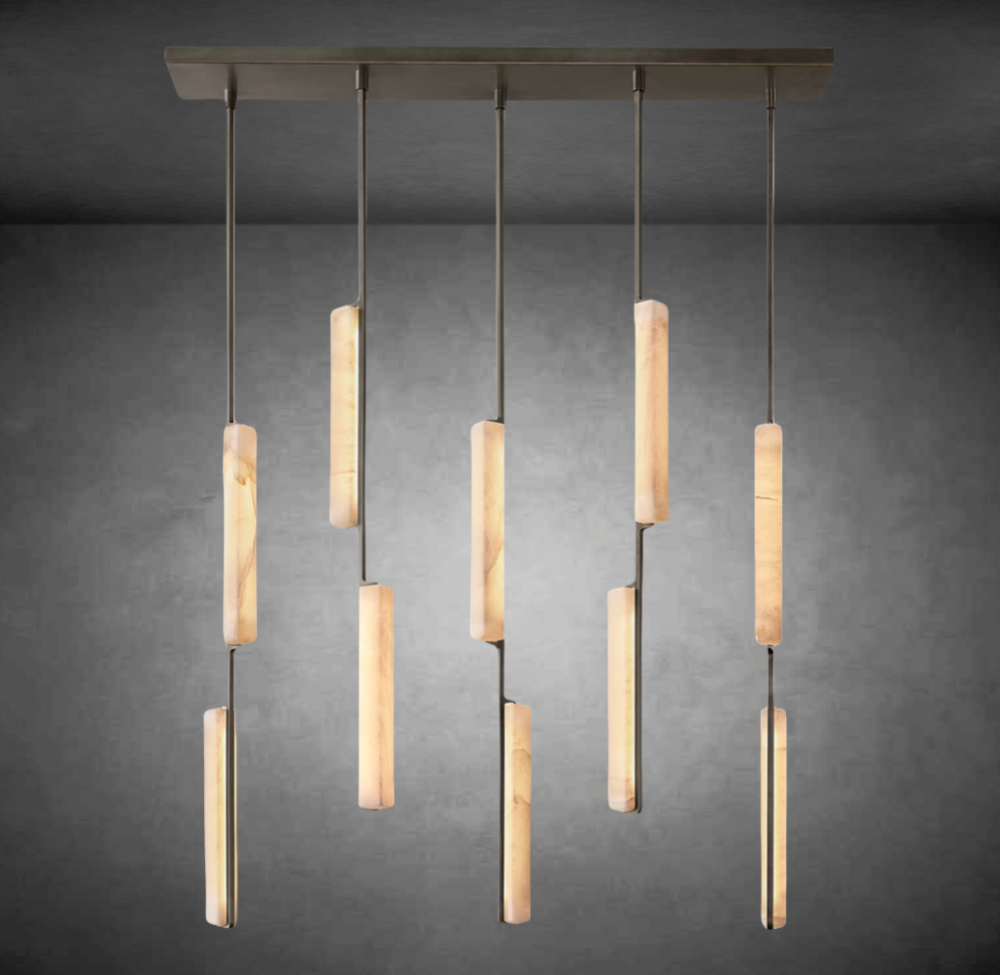 Aerie Alabaster Linear Chandelier 54