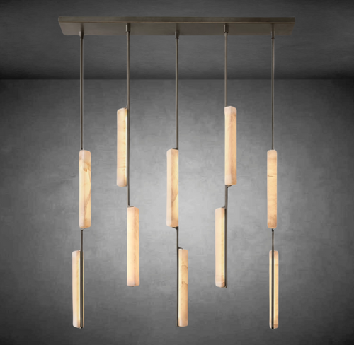 Aerie Alabaster Linear Chandelier 54
