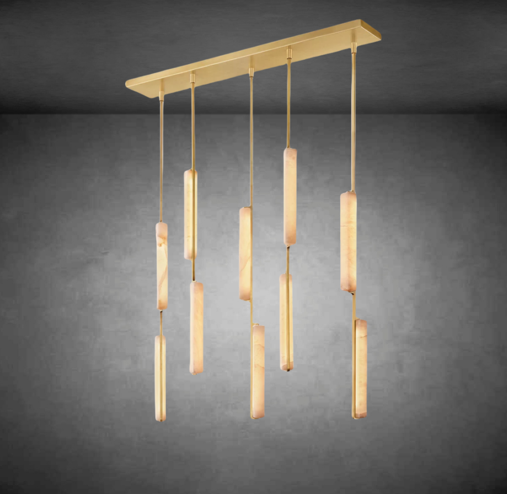 Aerie Alabaster Linear Chandelier 54
