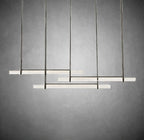 Aerie Crystal Triple Bar Linear Chandelier 60 72