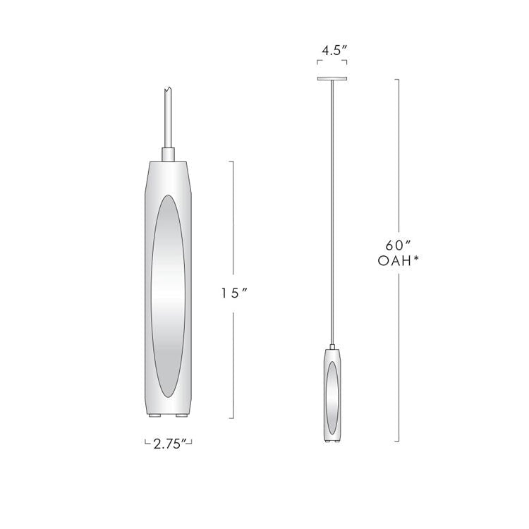 Smoke Crystal Shade Pendant Light