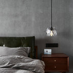 Boule De Clear/Smoke Glass Cord Pendant Light