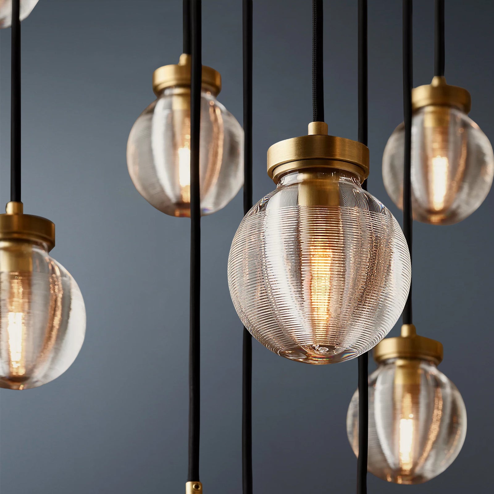 Pearl Round Chandelier Vintage Light Fixture 60