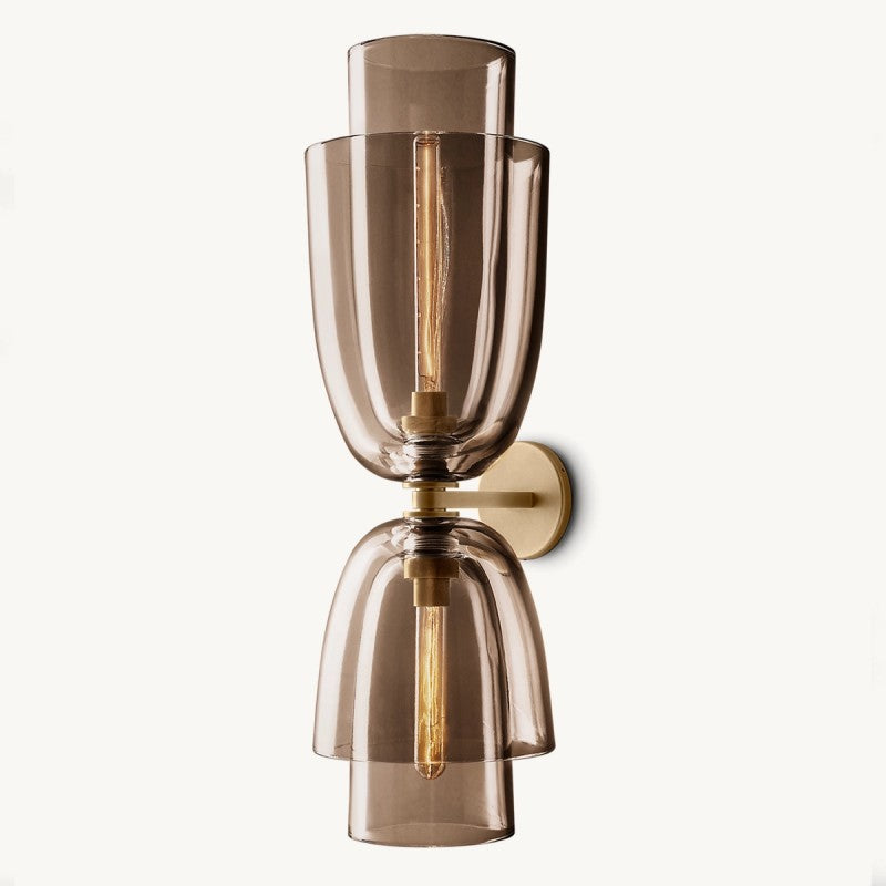 Bloom Amber Glass Cloche Grand Sconce